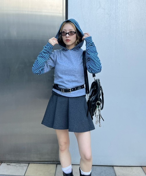 JEANASIS（ジーナシス） パーカー 「25quee」ボーダーレイヤード