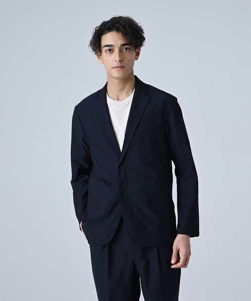 【美品】ニューバランス 現行モデル テーラードジャケット ネイビー XL New Balance 「New Balance」 テーラードジャケット X-LARGE ネイビー