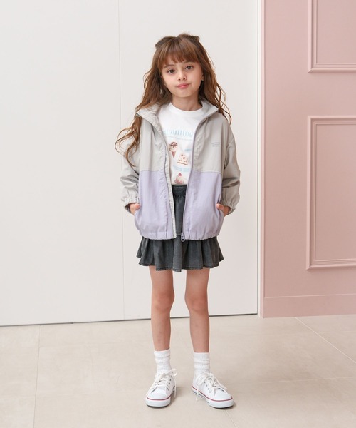 最終価格　VINTAGE LOVERS フードインブルゾンライトグレー希少カラー GLOBAL WORK（グローバルワーク） ブルゾン アウター 撥水切り替え