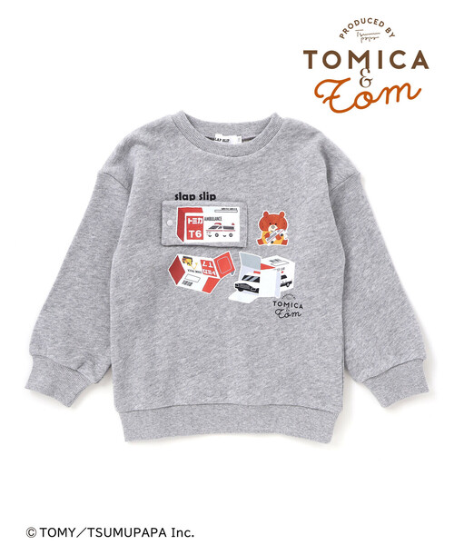 SLAP SLIP（スラップスリップ） トレーナー 「トミカとトム×SLAPSLIP