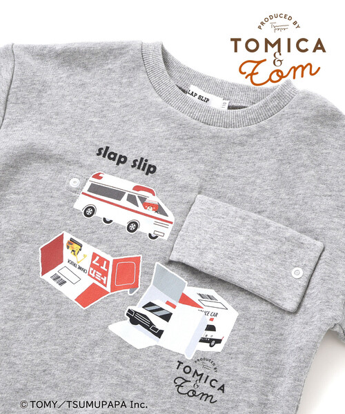 SLAP SLIP（スラップスリップ） トレーナー 「トミカとトム×SLAPSLIP