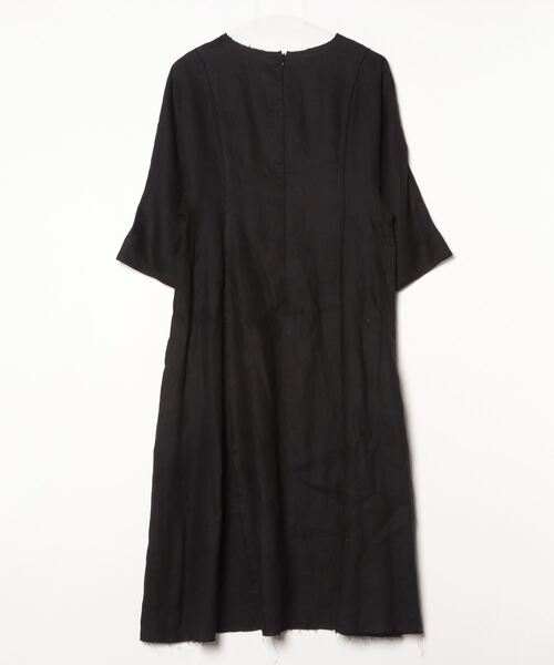 「CURRENTAGE」 7分袖ワンピース「La Maison de Lyllisコラボ」 1 ブラック レディース_画像2