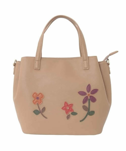Jocomomola ショルダーバッグ バッグ 「2WAY」フラワーアップリケ