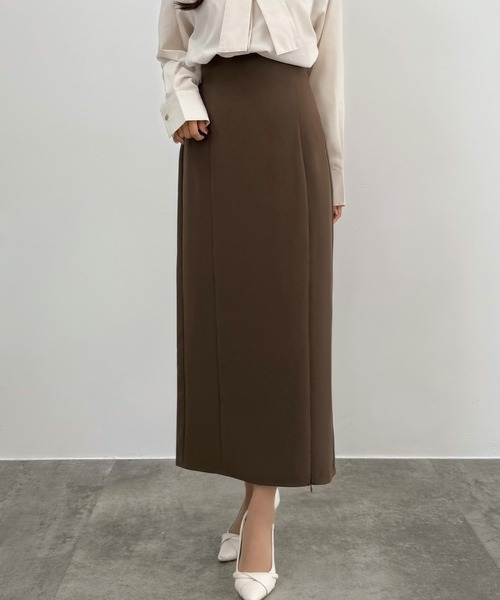 CENEA（セネア） スカート ハイウエストジップIラインスカート(通年