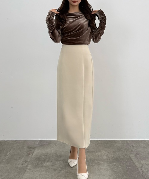 CENEA（セネア） スカート ハイウエストジップIラインスカート(通年