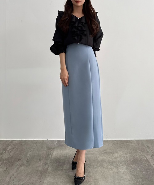 CENEA（セネア） スカート ハイウエストジップIラインスカート(通年