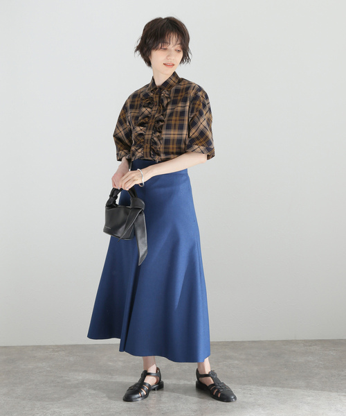 「VERMEIL par iena」 半袖シャツ FREE ブラウン レディース_画像2