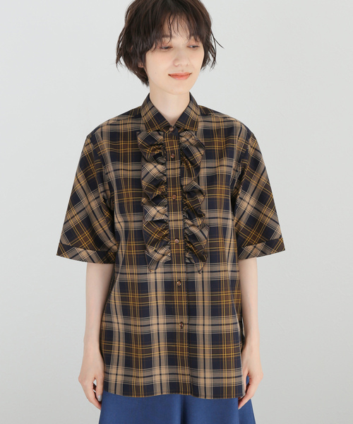 「VERMEIL par iena」 半袖シャツ FREE ブラウン レディース_画像5