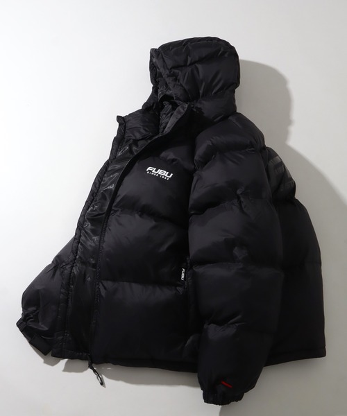 FUBU ブラック ダウンジャケット Mサイズ FUBU（フブ） ダウンジャケット ダウン Nylon Puffer Hooded Jacket