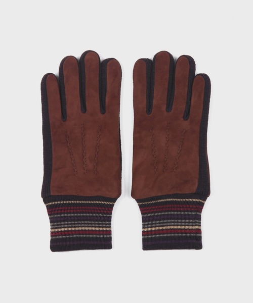 Paul Smith（ポール・スミス） 手袋 マルチボーダーリブ スウェード