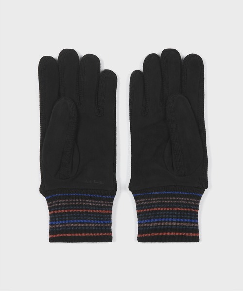 Paul Smith（ポール・スミス） 手袋 マルチボーダーリブ スウェード