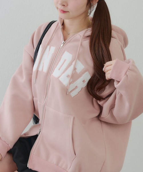 ANOTHER BRANCH OLIVE des OLIVE パーカー BIGロゴZIPパーカー