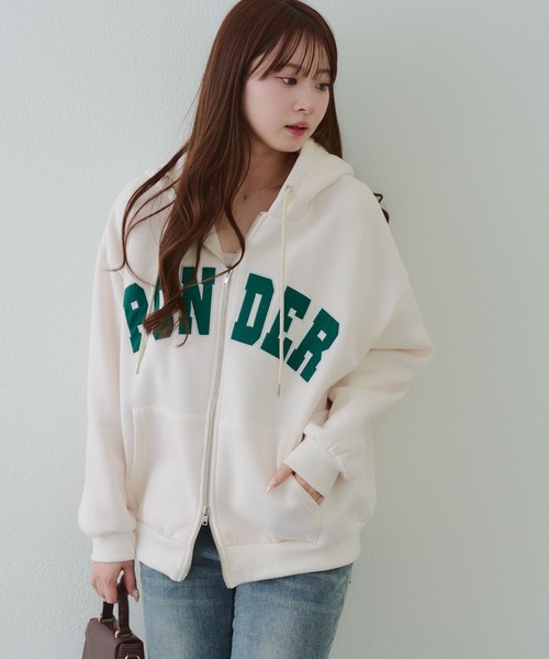 ANOTHER BRANCH OLIVE des OLIVE パーカー BIGロゴZIPパーカー