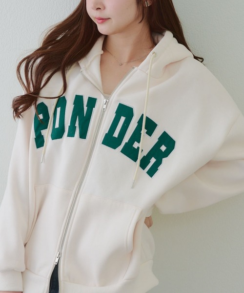 ANOTHER BRANCH OLIVE des OLIVE パーカー BIGロゴZIPパーカー