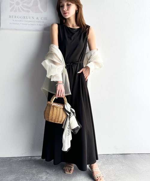 「classicalelf」 ノースリーブワンピース MEDIUM ブラック レディース_画像3