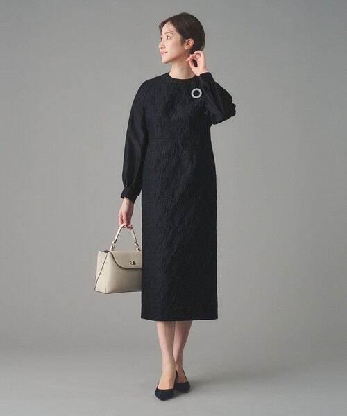 現行品 UNITED ARROWS GISHA 2トーン ジャガード ワンピース UNITED ARROWS（ユナイテッドアローズ） ワンピース GISHA 2トーン