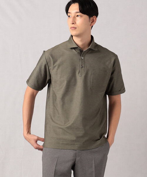 「COMME CA MEN」 半袖ポロシャツ M サックスブルー メンズ_画像7