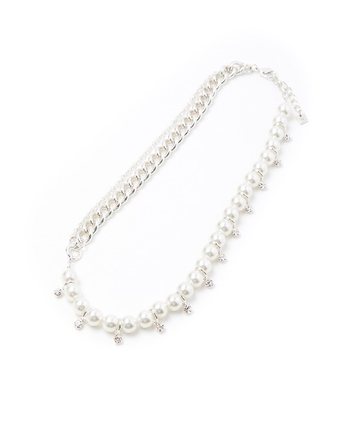 Ameri（アメリ） ネックレス UND NICKEL FREE FAKE PEARL DOCKING 