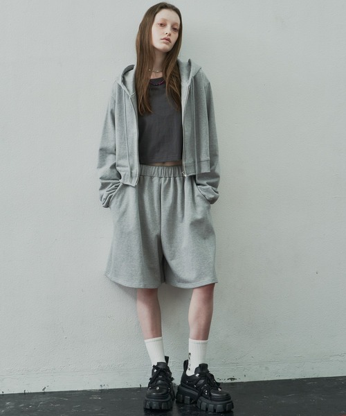 「AIVER」 ジップアップパーカー SMALL グレー レディース_画像5