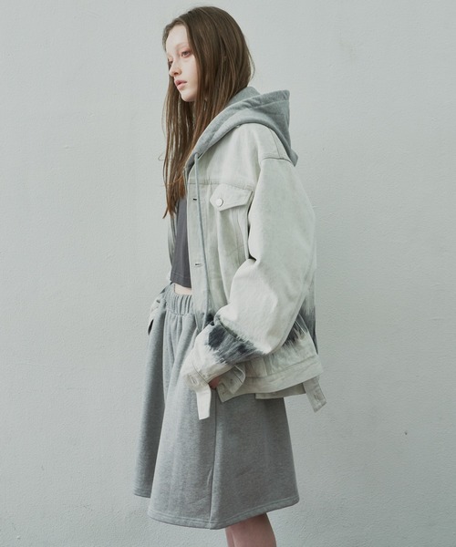 「AIVER」 ジップアップパーカー SMALL グレー レディース_画像9