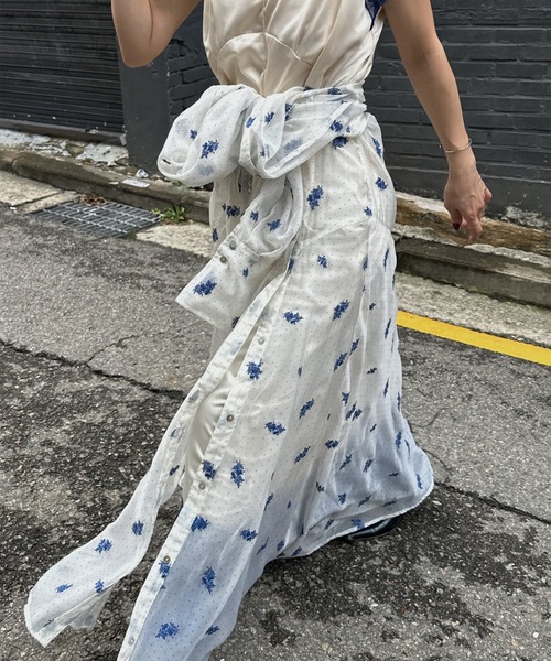 Ameri（アメリ） ワンピース DOT FLOWER VEIL DRESS : ZOZOTOWN Yahoo
