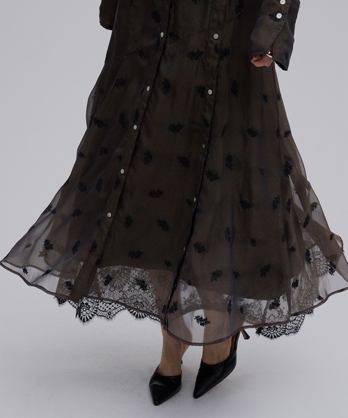 Ameri（アメリ） ワンピース DOT FLOWER VEIL DRESS : ZOZOTOWN Yahoo