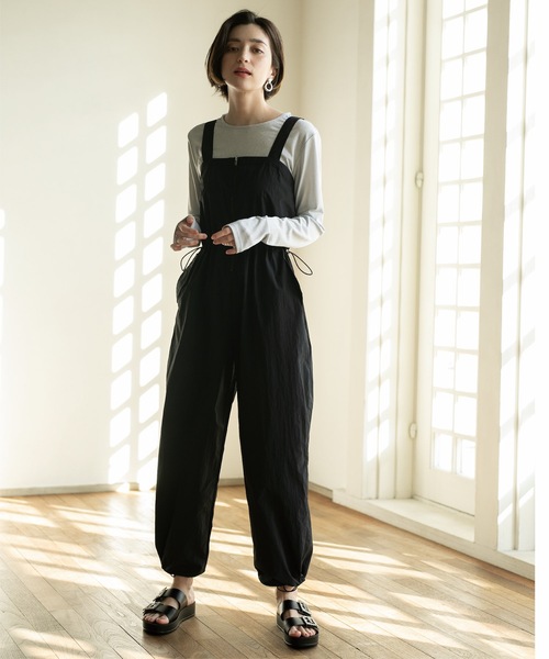 はな[plage] U-Neck オーバーオール Black 38 2025SS 着用1回美品】Plage U-Neck オーバーオール・38 【公式通販】