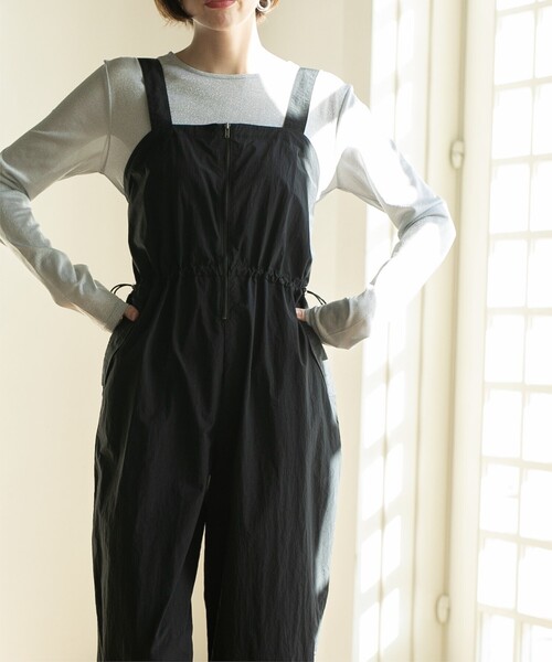 はな[plage] U-Neck オーバーオール Black 38 plage] U-Neck オーバーオール Black 38