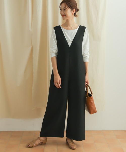 URBAN RESEARCH DOORS」 オーバーオール SMALL ブラック レディース 
