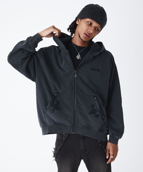SUPPLIER（サプライヤー） ジップアップパーカー L ブラック メンズ