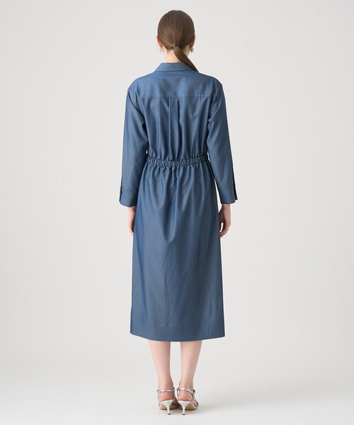 ANAYI ワンピース　38 ANAYI（アナイ） シャツワンピース 38 ダークインディゴブルー