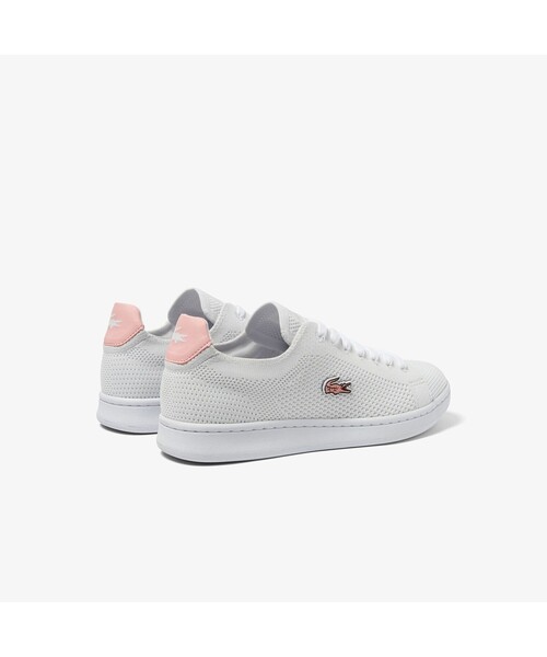 「LACOSTE」 ローカットスニーカー 24.5cm ホワイト×グリーン レディース_画像4