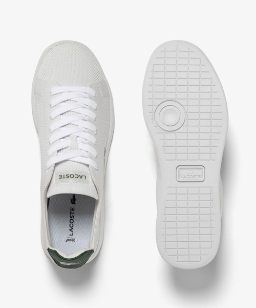「LACOSTE」 ローカットスニーカー 24.5cm ホワイト×グリーン レディース_画像8
