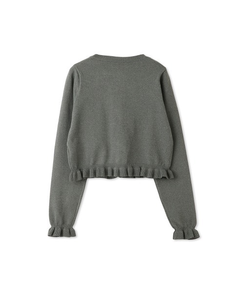 「QUEENS COURT」 ニットカーディガン M ダークグレー レディース_画像7