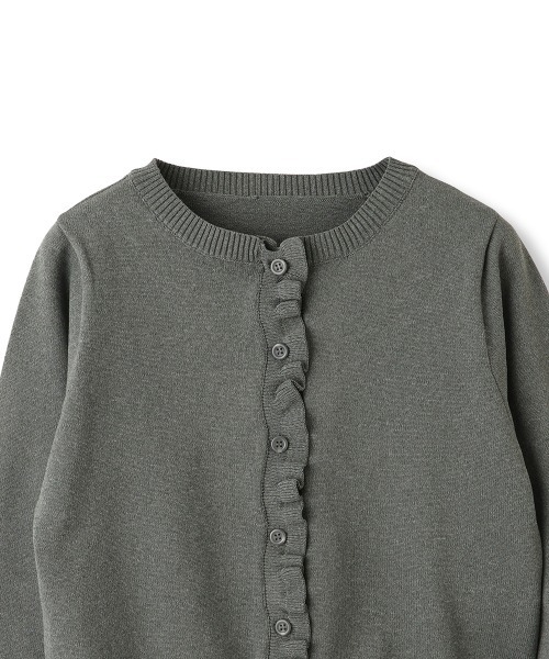 「QUEENS COURT」 ニットカーディガン M ダークグレー レディース_画像8