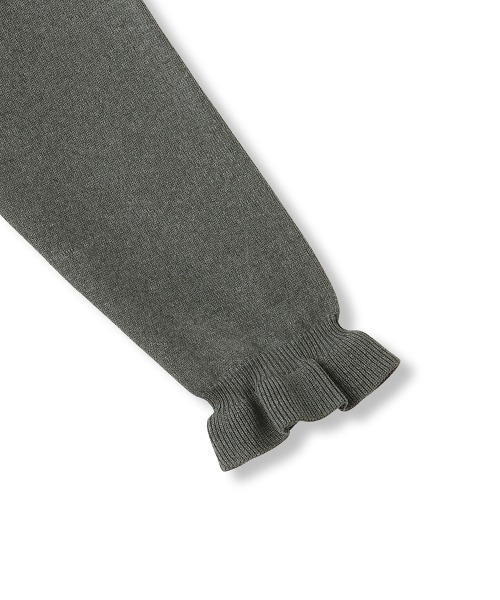 「QUEENS COURT」 ニットカーディガン M ダークグレー レディース_画像9