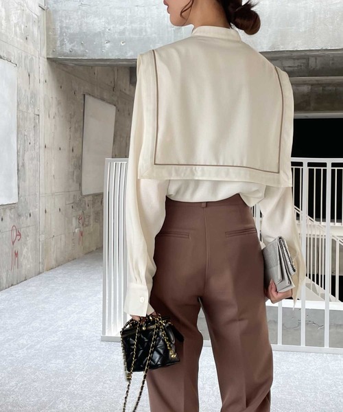 「classicalelf」 長袖ブラウス LARGE アイボリー レディース_画像9