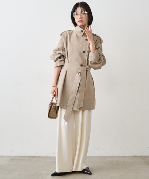 新品未使用【Loungedress】トレンチコート Loungedress（ラウンジドレス） トレンチコート コート ミドルトレンチ