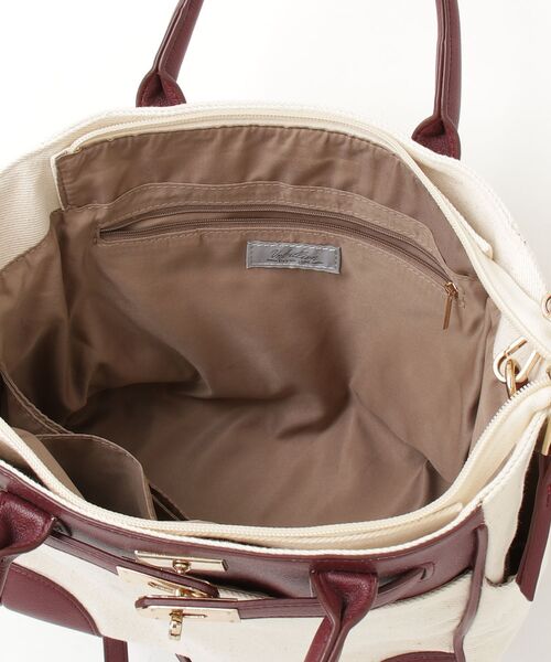 「cache cache」 2WAYバッグ FREE ワイン レディース_画像4