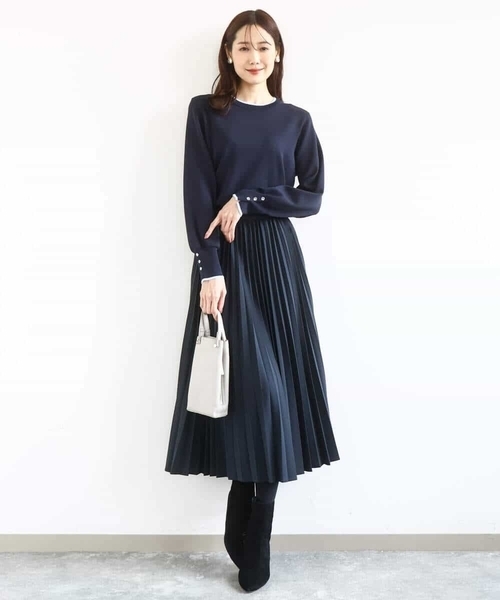 MK MICHEL KLEIN（エムケー ミッシェルクラン） ニット セーター 配色