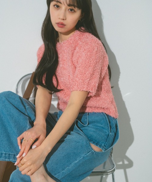 「VANNIE U」 デニムパンツ L ブラック レディース_画像6