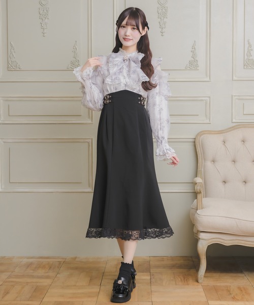 ルールロジェット花柄ロングワンピース 長袖 ルールロジェット花柄ロングワンピース 長袖 ルールロジェット花柄