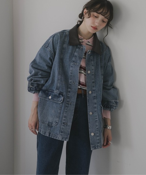 210nouve（トゥージュヌーヴ） デニムジャケット gジャン フェイク