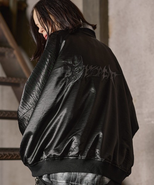 ERAR スカジャン 「ERAR」トライバルハート刺繍ダブルジップオーバー