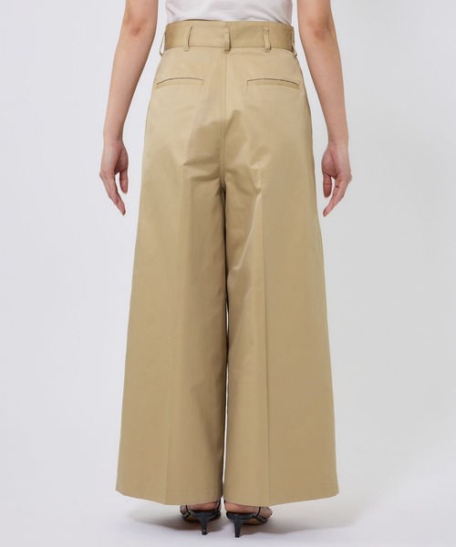 レディース 2タック カーブ バレル チノパンツ BABYLONE（バビロン） ワイドパンツ チノパン シャンブレー2タック