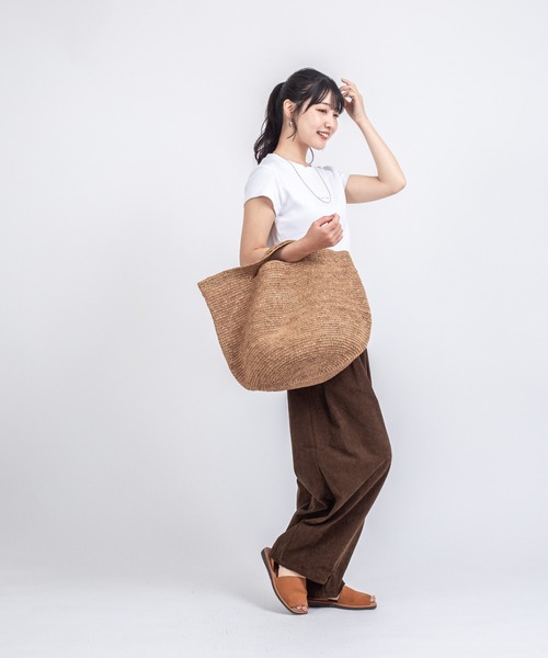 MADE IN MADA バケツバッグ　ハンドバッグ　かごバッグ　天然素材 セール】【MADE IN MADA /メイドインマダ】かごバッグ ラフィア バケツ