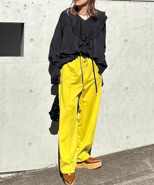 mi via loca イージーパンツ FREE ライム レディース : ZOZOTOWN Yahoo