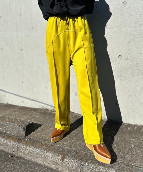 「mi via loca」 イージーパンツ FREE ライム レディース_画像8