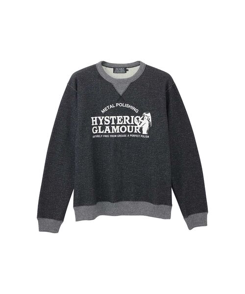 「HYSTERIC GLAMOUR」 スウェットカットソー MEDIUM ブラック メンズ