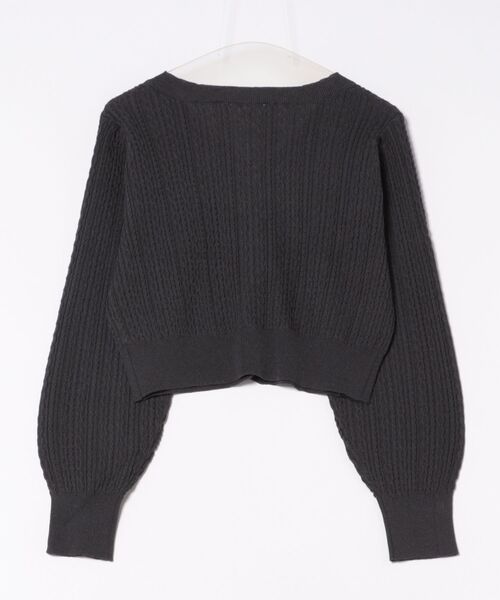 「continuer de NICE CLAUP」 ニットカーディガン FREE チャコールグレー レディース_画像2